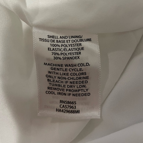 Halogen White Pleated Polka Dot Midi Skirt Size 1X Stretch EUC Twee Feminine - Picture 6 of 9